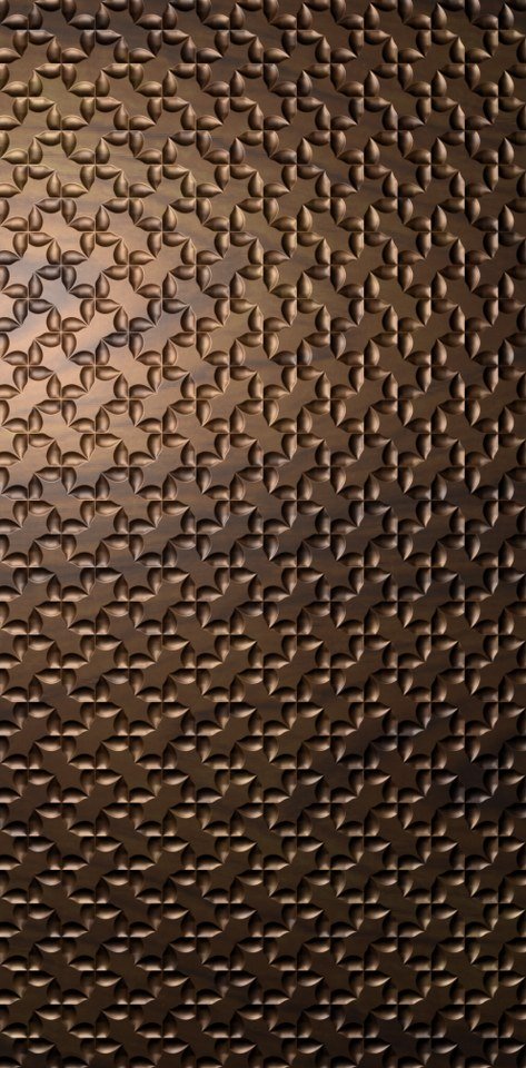 3D Wall Pannel - K-24 Geometric Petal Motif Architectural Relief